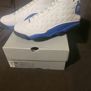 Jordan White and Blue Sneakers